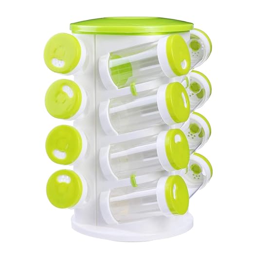 360° Roterande Kryddställ – 16 Burkar för Elegant Kök!