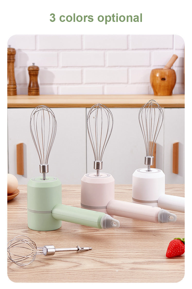 Uppladdningsbar 3-växlad Handmixer – Portabel Kraft för Alla Dina Bakbehov!