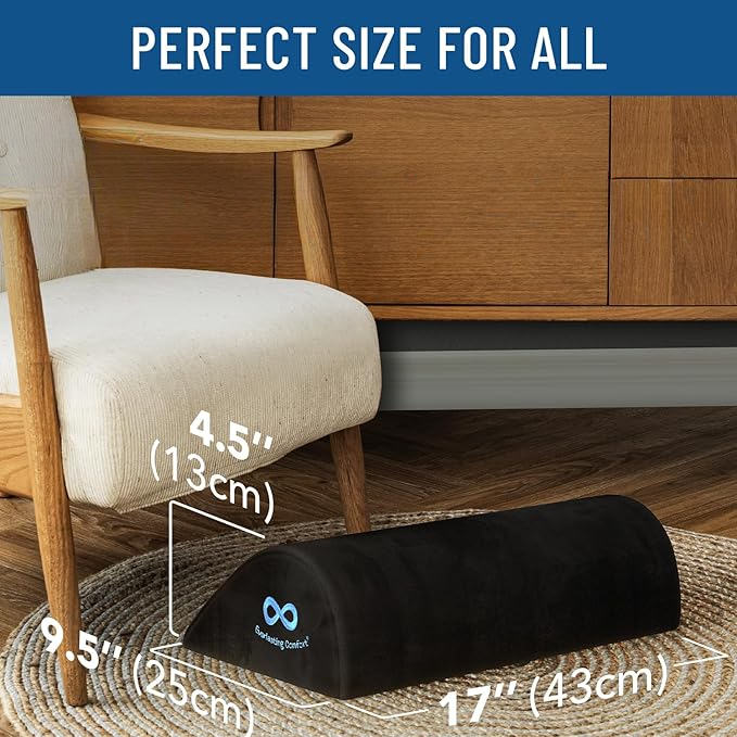 Everlasting Comfort Fotstöd för Skrivbord – Minnesskumskudde för Kontor, Spel och Hemmakontor