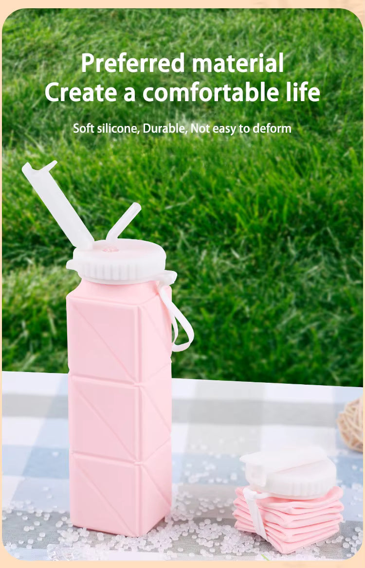 Hopfällbar Vattenflaska i Silikon – 620 ml