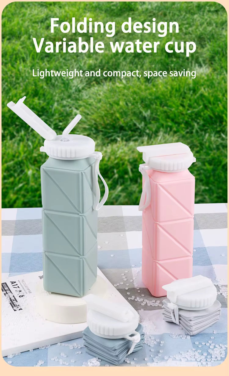 Hopfällbar Vattenflaska i Silikon – 620 ml