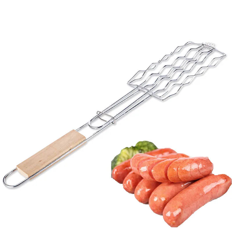 Grillkorvställ med Trähandtag