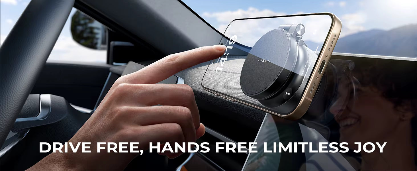 LISEN Elektrisk Vakuum Sugkopps Magnetisk Mobilhållare