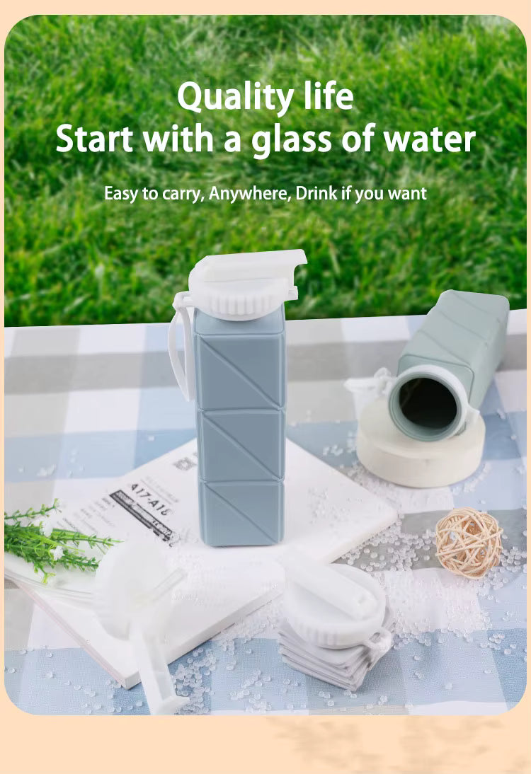 Hopfällbar Vattenflaska i Silikon – 620 ml