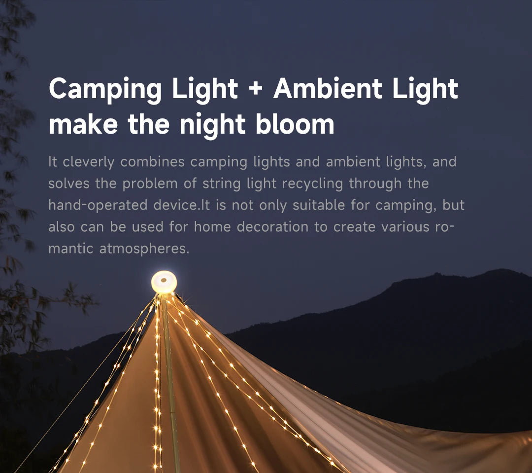 NexTool Camping LED-ljusslinga – Vattentålig & Dekorativ