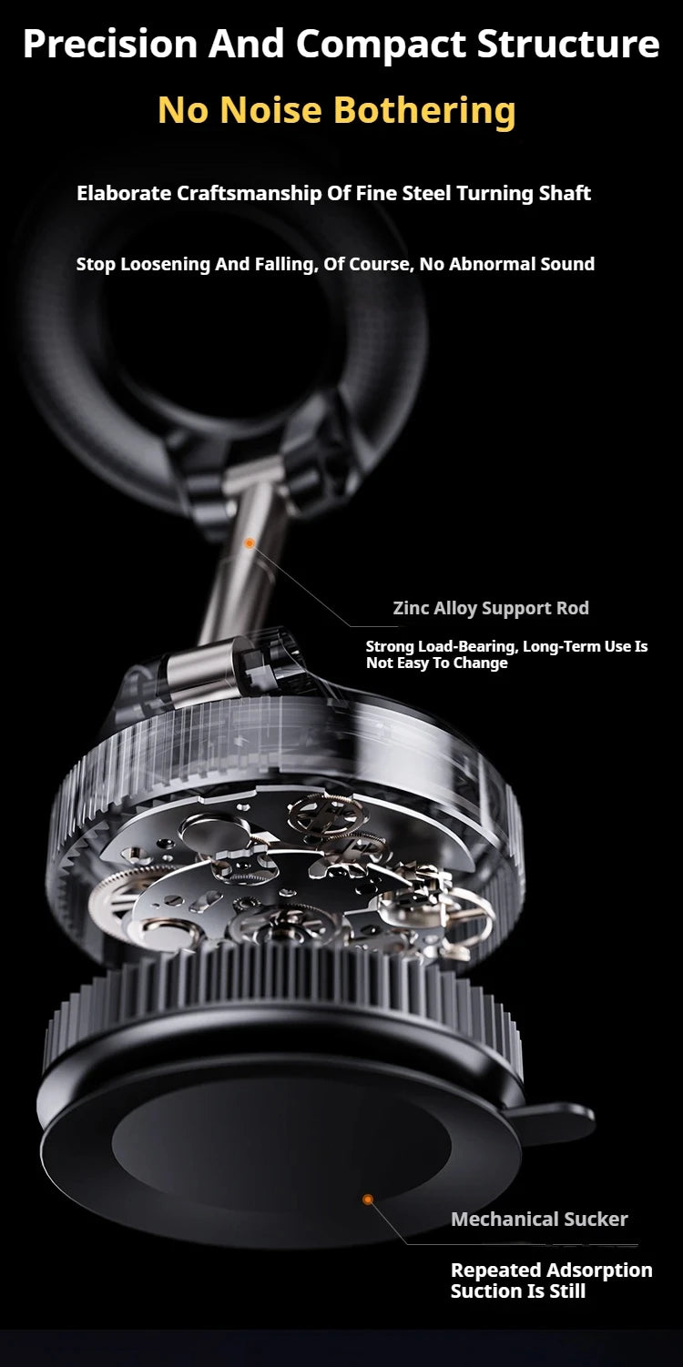 MagGrip 360° – Magnetisk Mobilhållare för Bil med Sugkopp och Fällbar Design