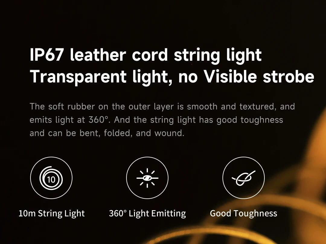 NexTool Camping LED-ljusslinga – Vattentålig & Dekorativ