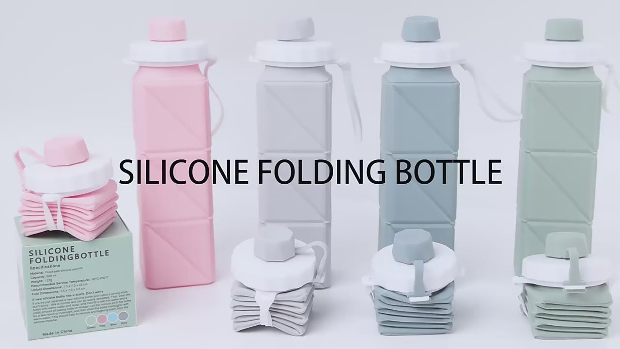 Hopfällbar Vattenflaska i Silikon – 620 ml